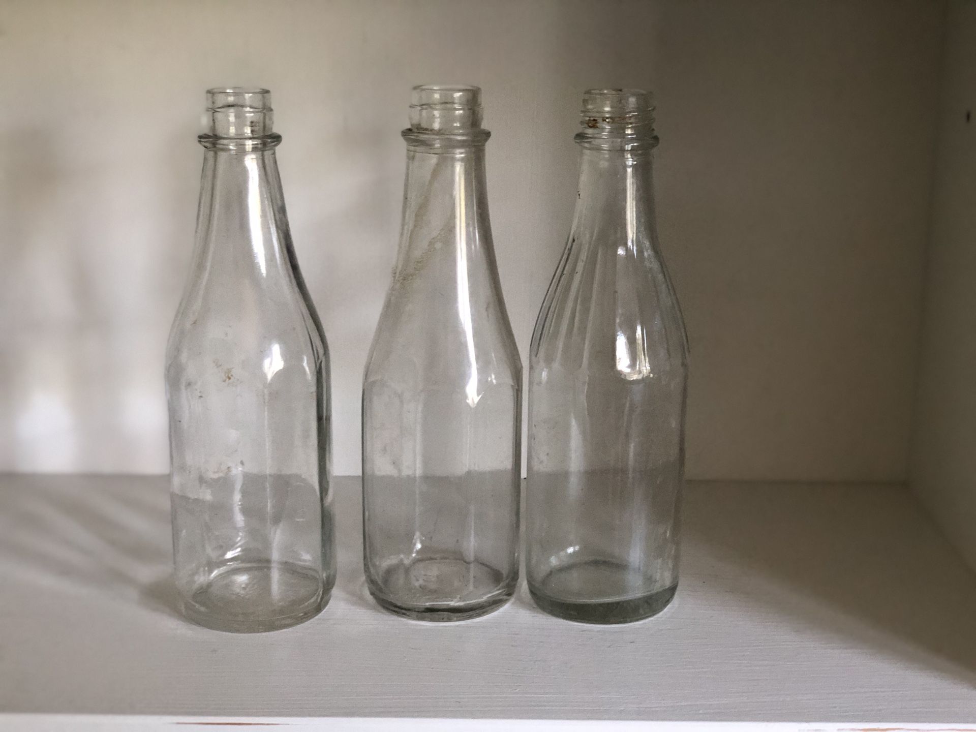 3 Vintage Ketchup Bottles