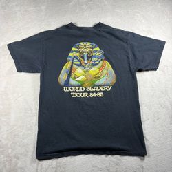 Vintage 2000s Iron Maiden World Slavery Tour 84-85 Men’s M Black Y2K #8F