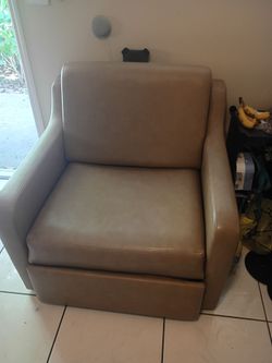 Tan Leather Accent Chair