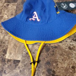 New Rare Colorway Men's '47 Blue/Yellow Oakland Athletic's A's Bucket Hat 