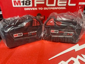 MILWAUKEE M18  2 BATTERIES 5.0  brand new out the box never used    (( read below ))