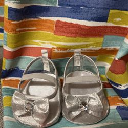 Build A Bear Clothing Silver Glitter Princess Heels Clear NEW Dress Shoes
