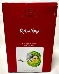 2021 Hallmark Keepsake Rick and Morty Ornament Oh Geez Rick