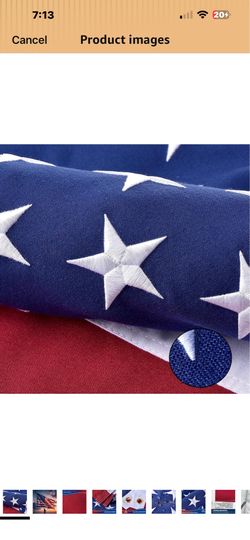 American Flag for Outside 6x10 FT, Deluxe Heavy Duty Spun Polyster, TearProof and Waterproof Super Tough Series, All Weather High Wind USA US Flag wit