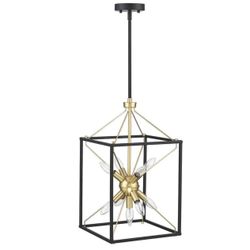 lámpara  de jaula rectangular moderna de 9 luces
