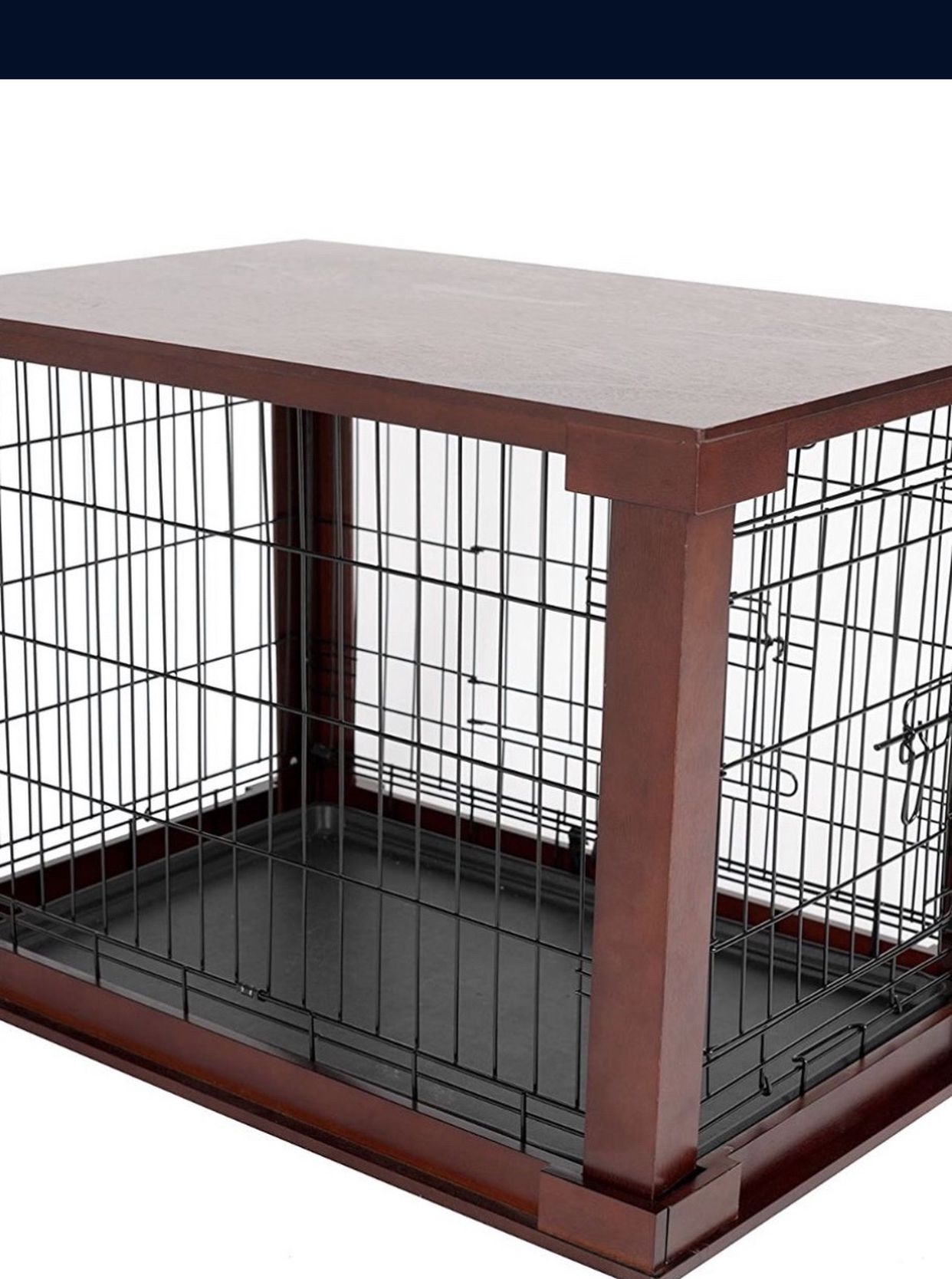 New In Box Dog Crate Home Kennel With Double Door With Metal And Wood Construction Base Size Small ( Medium Also Available )