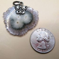 Necklace Pendant Stalactite Slice Polished