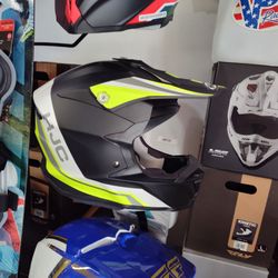 Size medium brand new HJC Motocross Helmet Black White Yellow