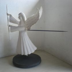 18" Tall Present Arms Angel Metal Patio Table WeatherVane