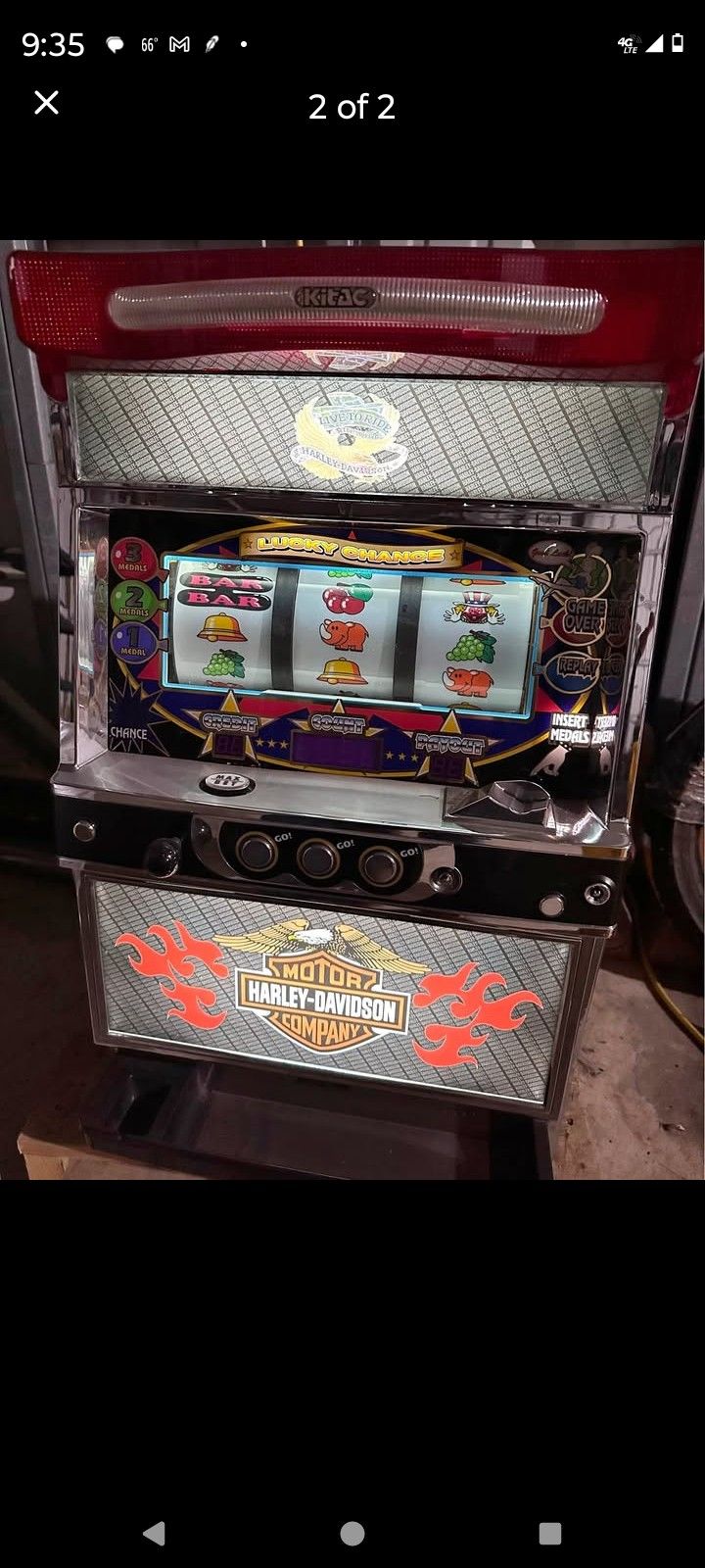 Vintage Harley-Davidson Quarter Slot Machine