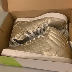 adidas Neo Raleigh Mid Women’s Size 7.5 Metallic Gold Color