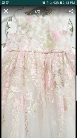 Girls rose gold dress