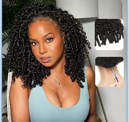New Density Burmese Curly Half Wig, 16 inch, 3-In-1 Seamless Flip Over Burmese Curly Wig Human Hair