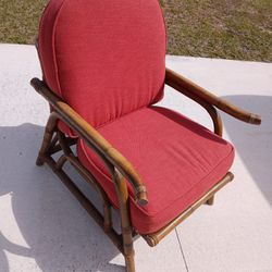 Vintage BOHO Bamboo Accent Chair 