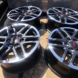 Brand New 0-miles. 18” 2026 TRD Tacoma Set Of 4 $425. Firm. Singles $125 Ea 