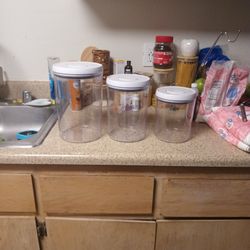 3  Plastic Jars