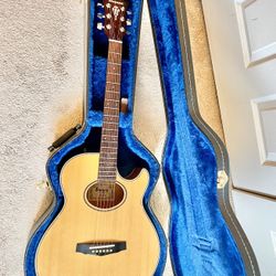 Vintage Ibanez Electric Acoustic Guitar w/hardcase