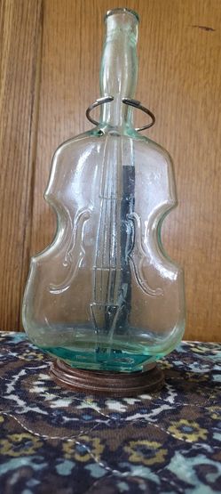 Glass Violin Bottle