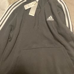 adidas Essentials 3-Stripes Regular Fit Training Fleece Hoodie - Active...