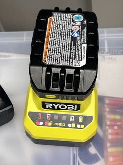 RYOBI ONE+ 18V 2.0Ah Battery & Charger – Works Great