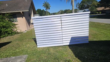 Wow, 2 On 1 White Zebra Shade