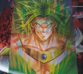 Broly / Super Saiyan Blue Goku 3D Lenticular Poster 16x12