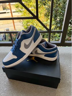 Air Jordan 1 Low “True Blue Cement” 11M - Brand New - $125