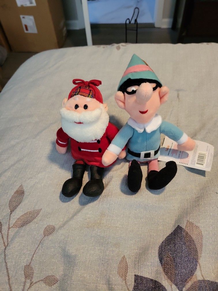 Rudolph The Rednose Reindeer Collectible Toys Set SANTA AND THE TALL ELF