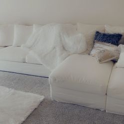 REALLY LIKE NEW!! Double Chase With Sleeper Sectional MUST GO