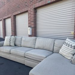 really nice gray sectional couch 
