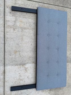 Gray full size upholstered headboard