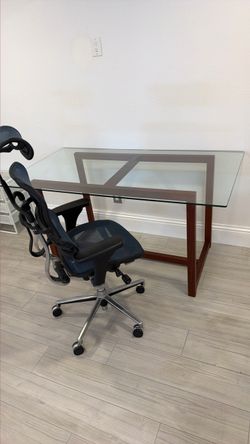 desk and chair