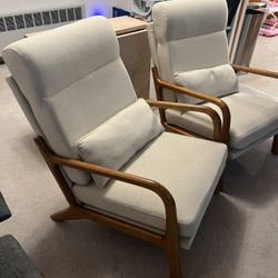 Wood Frame Accent Chairs