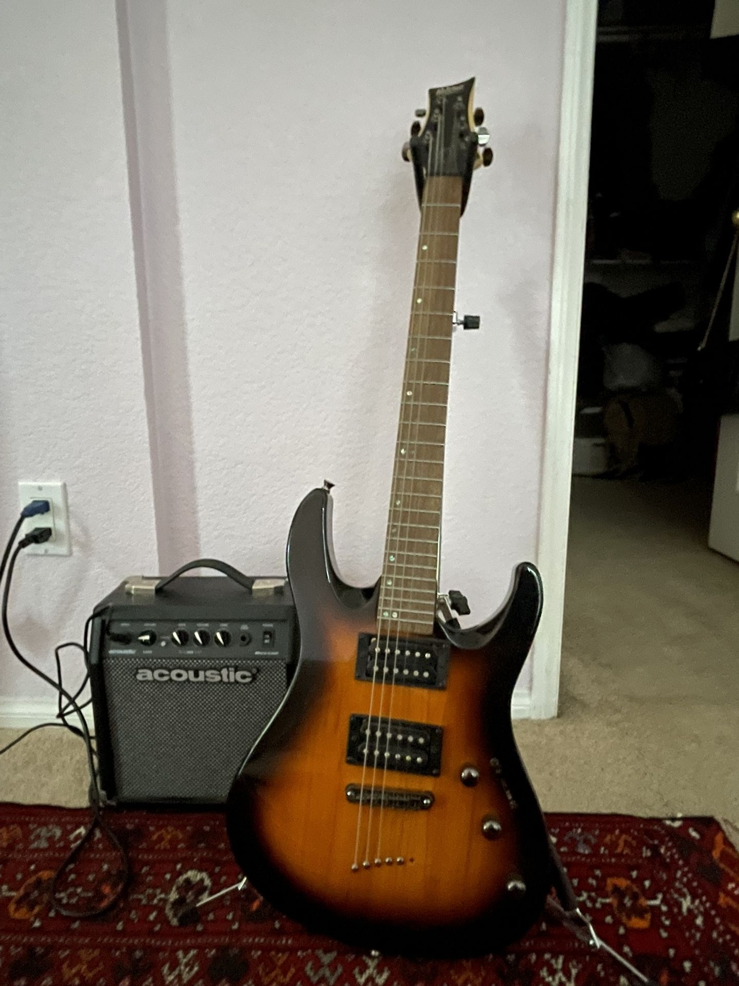 Electric guitar and amp