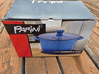 Parini 5 QT Casserole Dish in a blue color. Brand New.