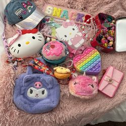 Hello Kitty Kuromi Disney Pop It Purses Toys