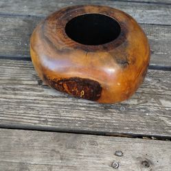 Wooden bowl vase decor