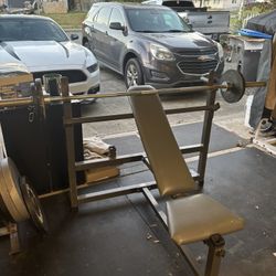 Weight Bench With Barbell