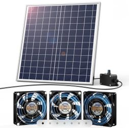 Title Ankwy 20W Solar Fan Kit 3 Fans