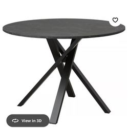 Black Marble Table With 2 Chairs From IKEA 