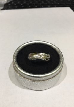 His or Hers silver band size 9