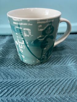 Starbucks Teal Graphic Ceramic Coffee Mug