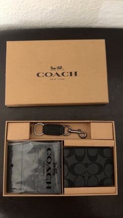 Coach Men’s 3 n 1 Wallet Set Black