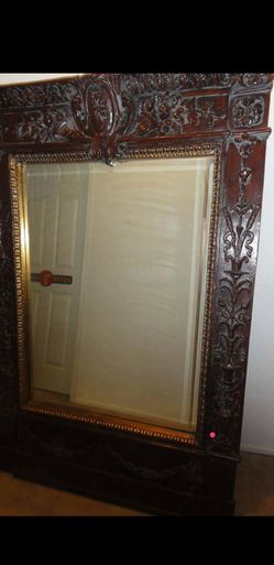 Mahogany Solid Wood Framed Mirror