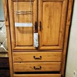 Wood Armoire 