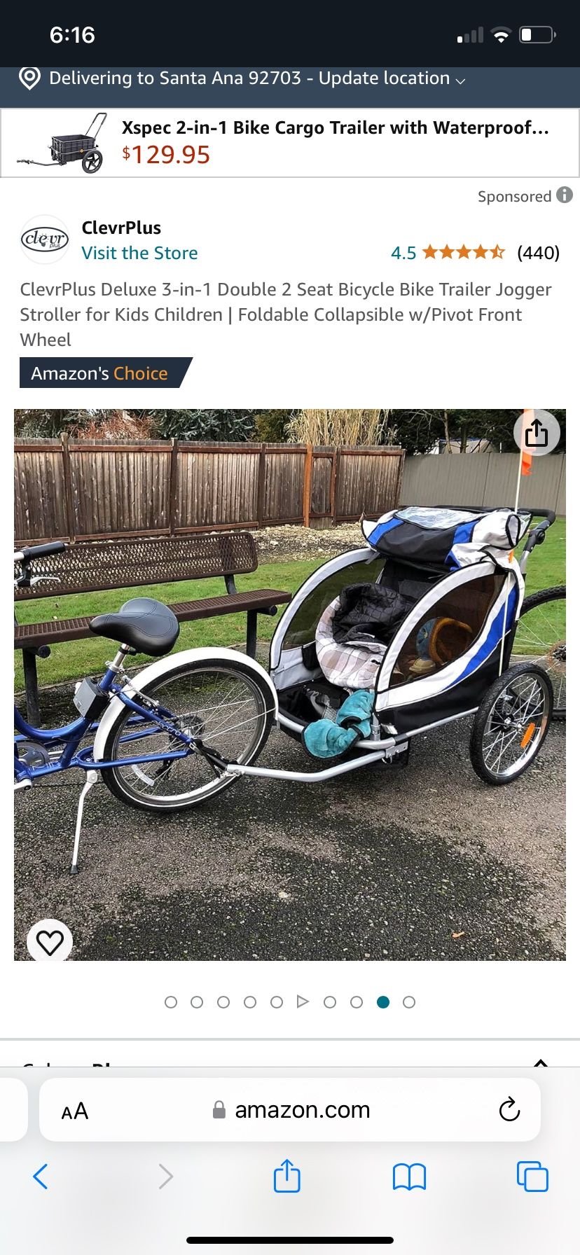 Wheel Bike Wagon Amazon Deluxe In Double Seat Bicycle Bike Trailer