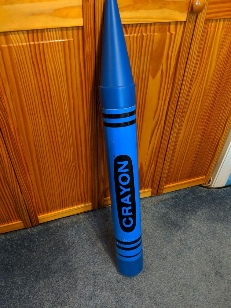 Giant Crayola crayon piggy bank