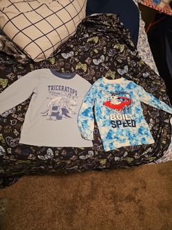 Brand New 2-Pack Size 5 Long Sleeve Shirts - Dinosaurs & Hot Wheels size 5