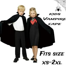 Halloween  Kids Vampire Black Cape 🧛🏻‍♀️ ✨️🎃