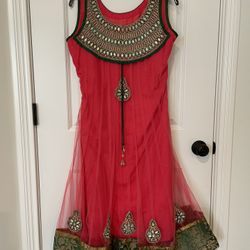 Long Dressy Shirt/Kurti With Scarf